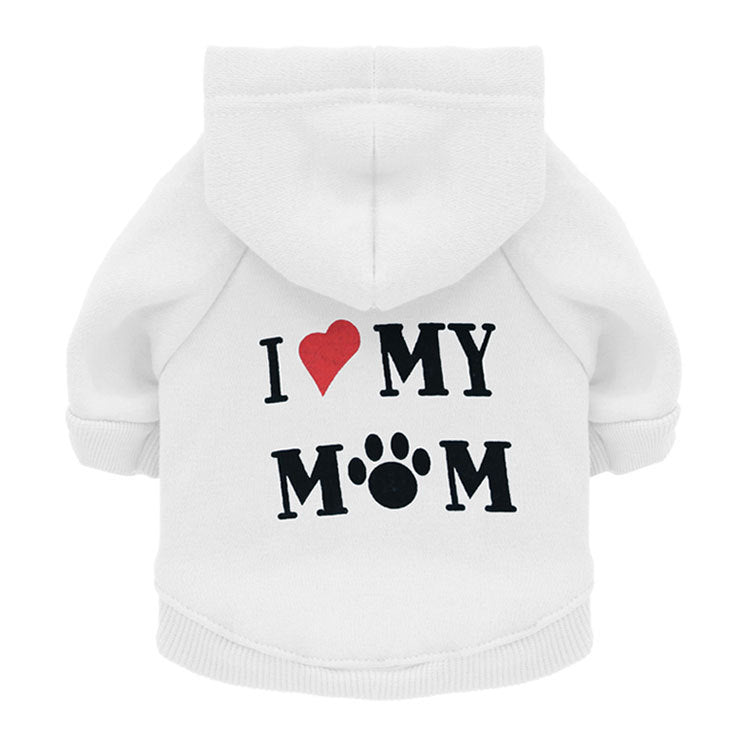 Felpa per Cani "I Love My MOM" – Perfetta per Barboncini e Chihuahua - Dog Moda