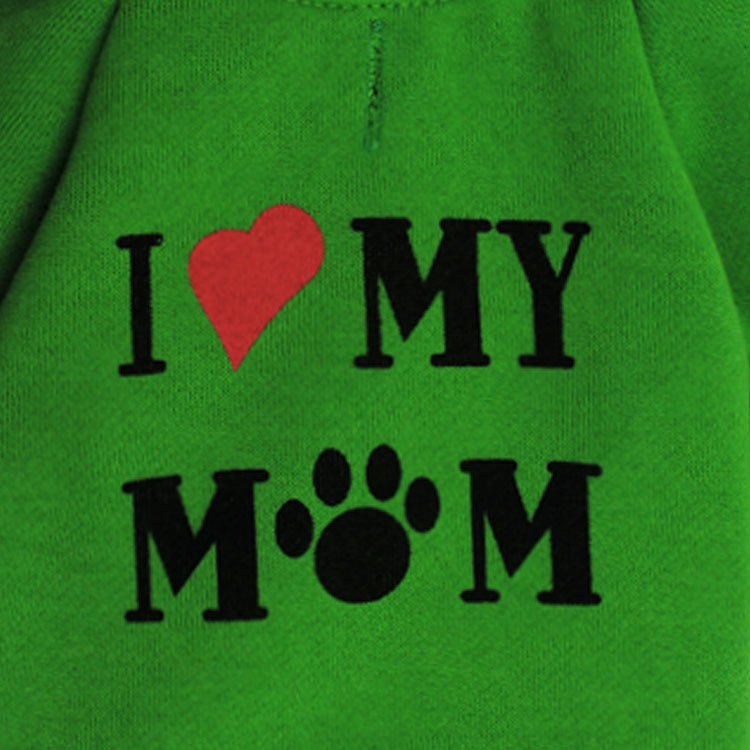 Felpa per Cani "I Love My MOM" – Perfetta per Barboncini e Chihuahua - Dog Moda