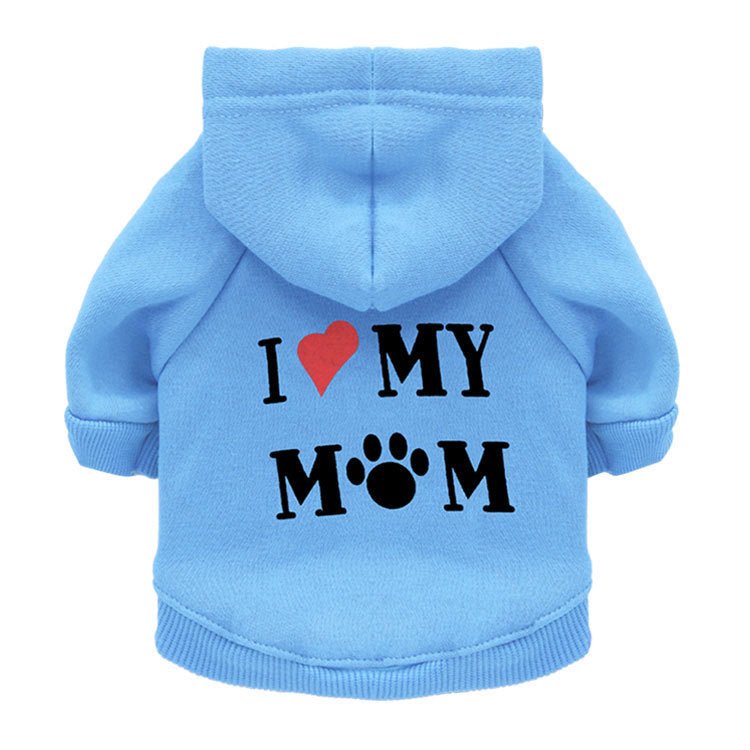 Felpa per Cani "I Love My MOM" – Perfetta per Barboncini e Chihuahua - Dog Moda
