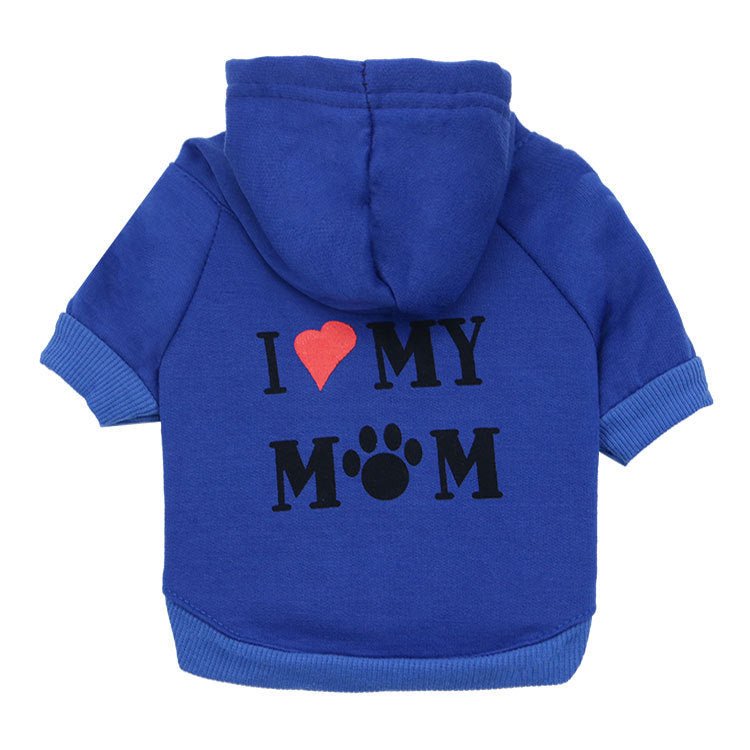 Felpa per Cani "I Love My MOM" – Perfetta per Barboncini e Chihuahua - Dog Moda