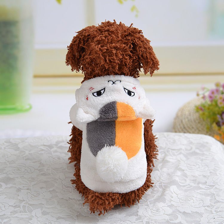 Felpa per cani in morbido pile con cappuccio "Gatto" - Dog Moda