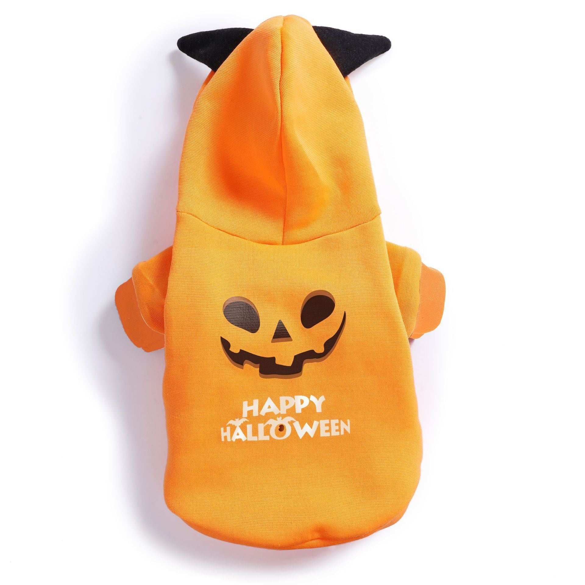 Felpa per cani nera con cappuccio "Halloween" - Dog Moda