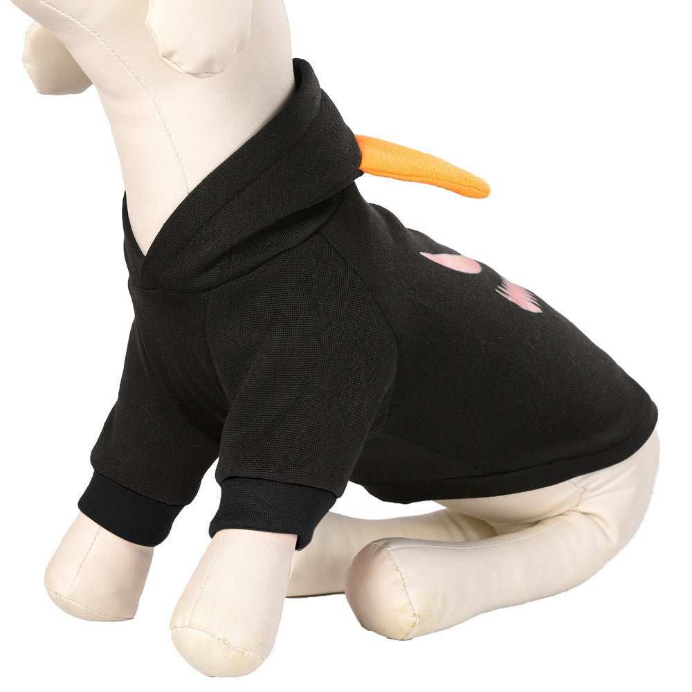 Felpa per cani nera con cappuccio "Halloween" - Dog Moda