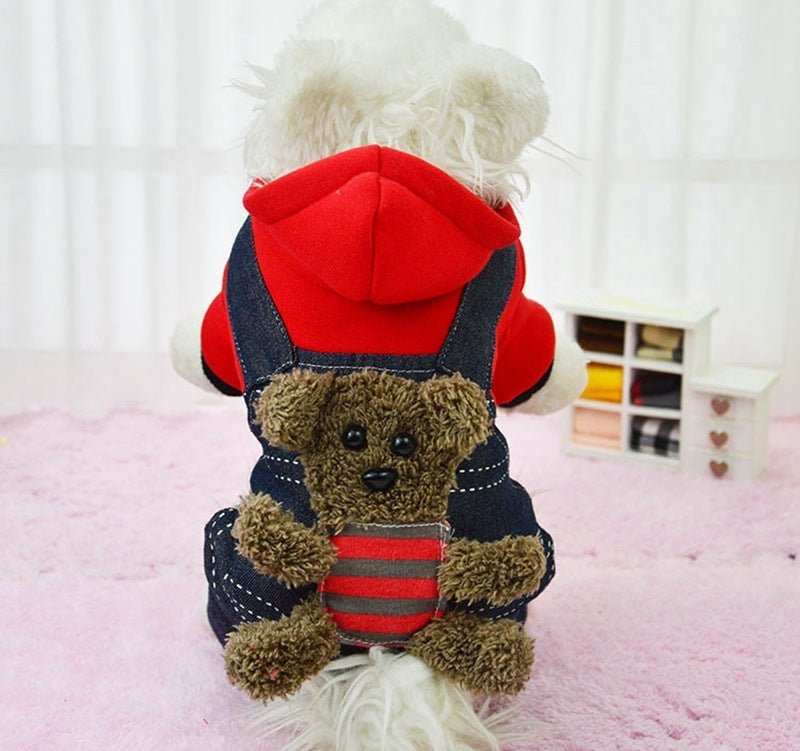 Felpina con Salopette "Teddy" per Cani - Dog Moda
