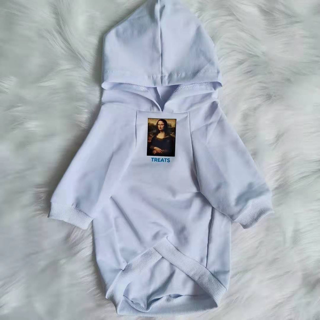 Felpina in Cotone con Cappuccio e Ossetti Incrociati - Stile e Comfort per il Tuo Cane - Dog Moda