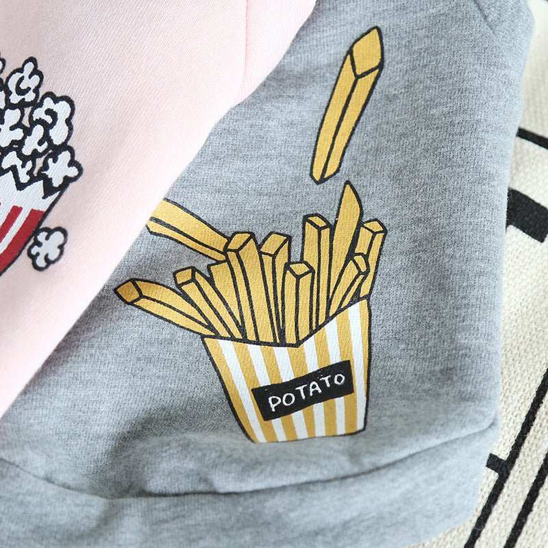 Felpina in cotone per Cani di Piccola Taglia "French Fries" - Dog Moda