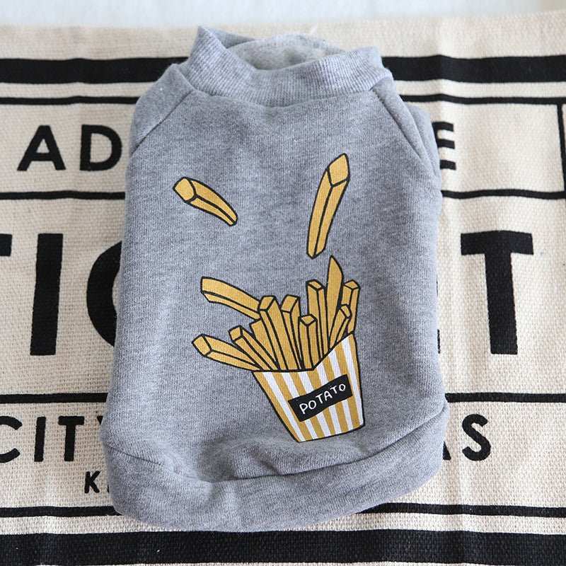 Felpina in cotone per Cani di Piccola Taglia "French Fries" - Dog Moda