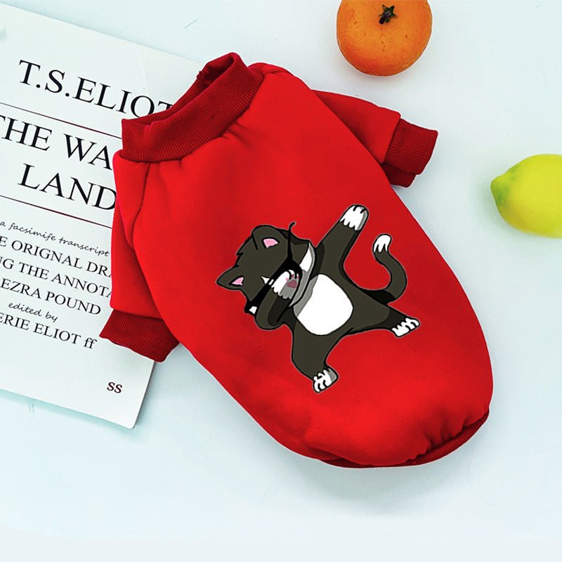 Felpina per Cani in Tinta Unita con Stampe di Animaletti - Must - Have Invernale di DogModa.it - Dog Moda