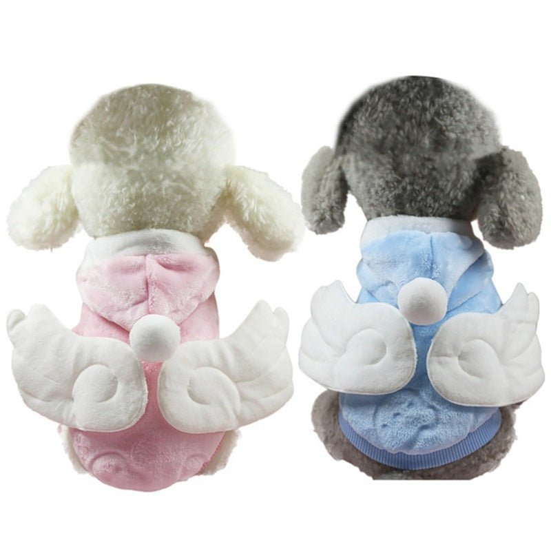Felpina per Cani Modello "Angel" in Morbido Pile con Cappuccio e Ali - Dog Moda