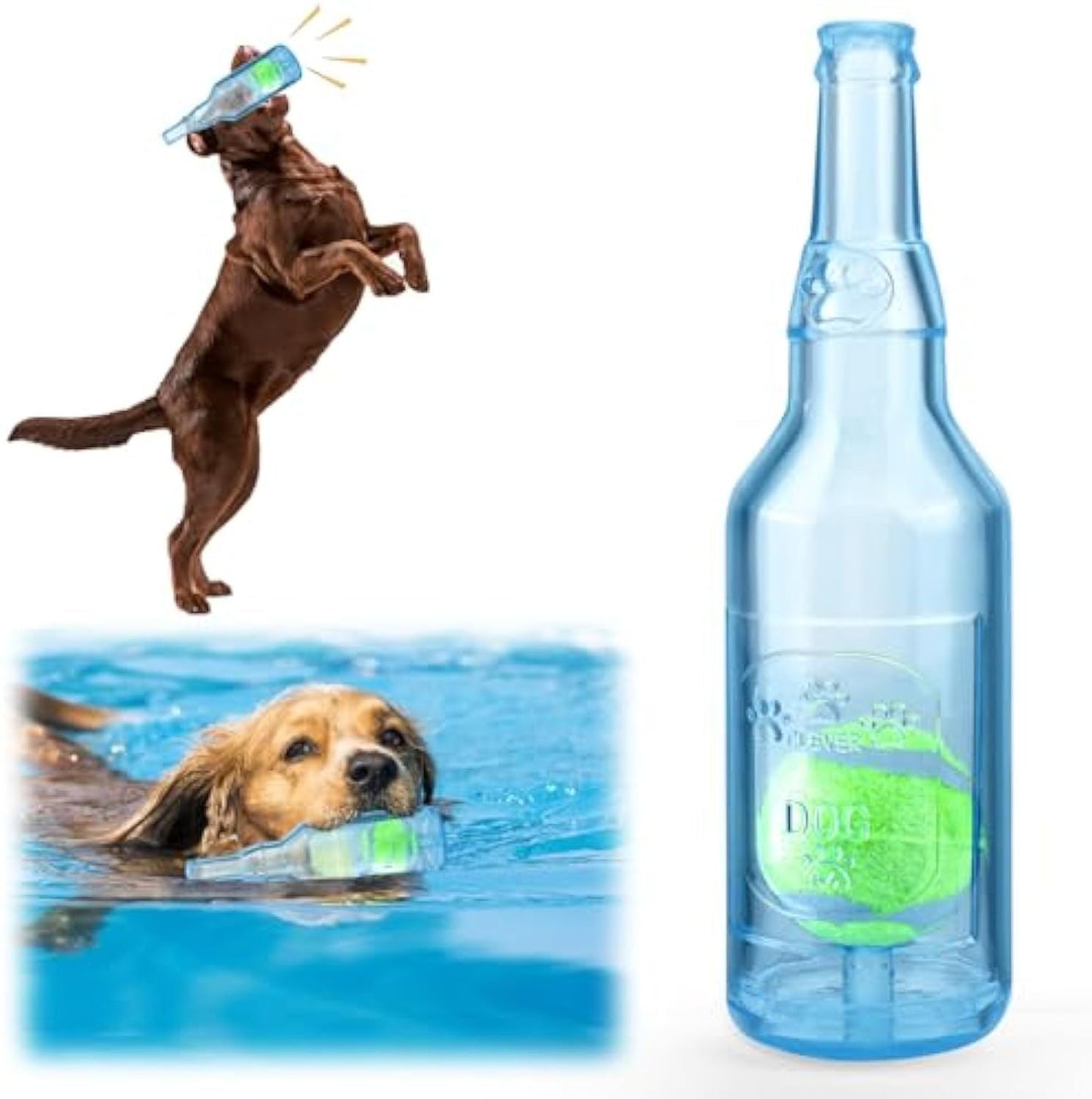 Fetch & Splash - Gioco Interattivo per Cani con Bottiglia d'Acqua - Dog Moda