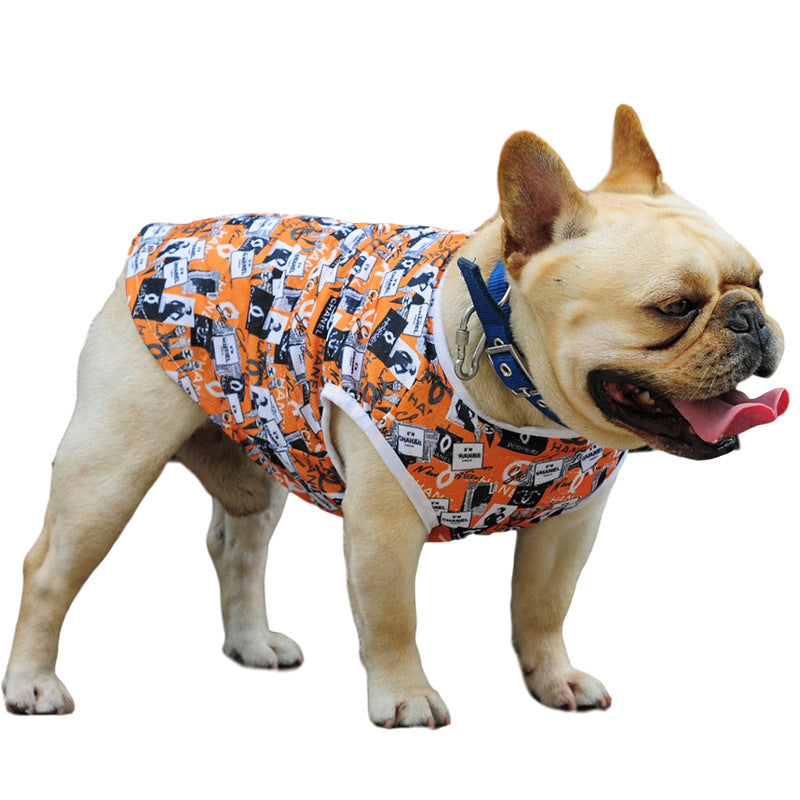 Maglia Smanicata per Bulldog - Cotone Morbido e Traspirante