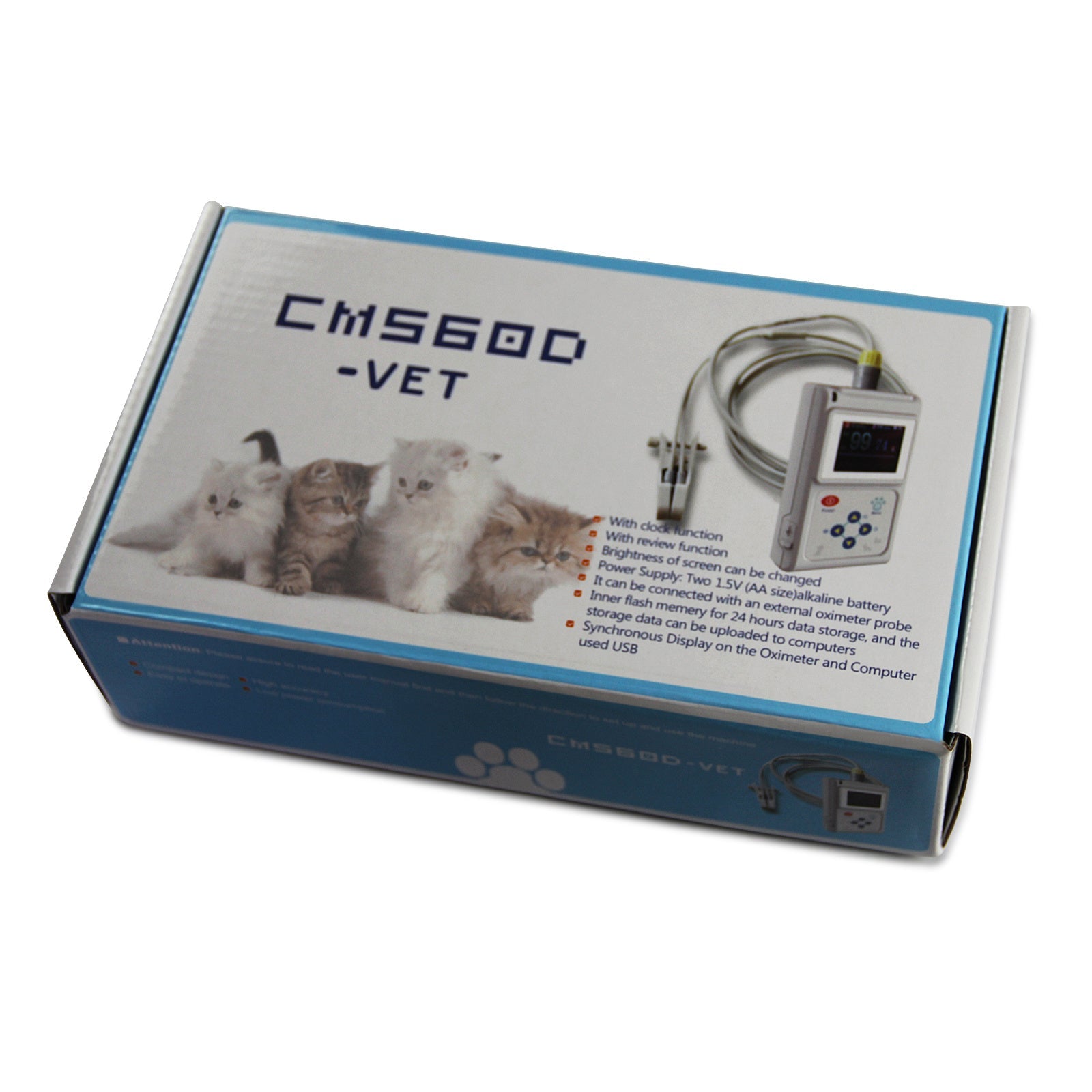 Frequenza cardiaca e saturazione ossigeno per cani e gatti Pulsossimetro Veterinario CMS60D - VET - Dog Moda