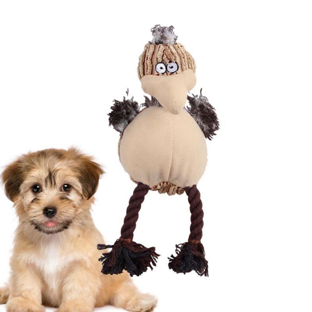 Gioco per Cani "Totò" – Uccellino in Corduroy per la Pulizia dei Denti - Dog Moda
