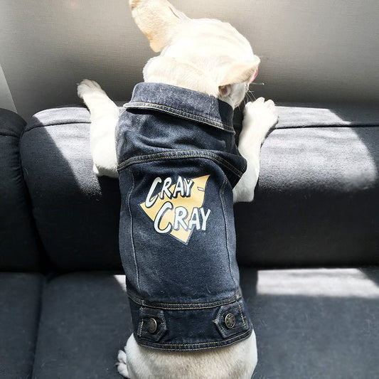 Giubbotto Jeans per Cani di Piccola Taglia Modello "Cray" - Dog Moda