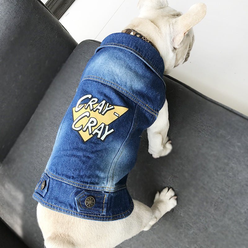 Giubbotto Jeans per Cani di Piccola Taglia Modello "Cray" - Dog Moda