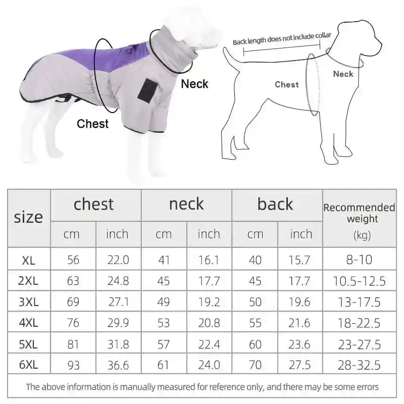 Abrigo Impermeable para Perros Reflectante - Skylight XL