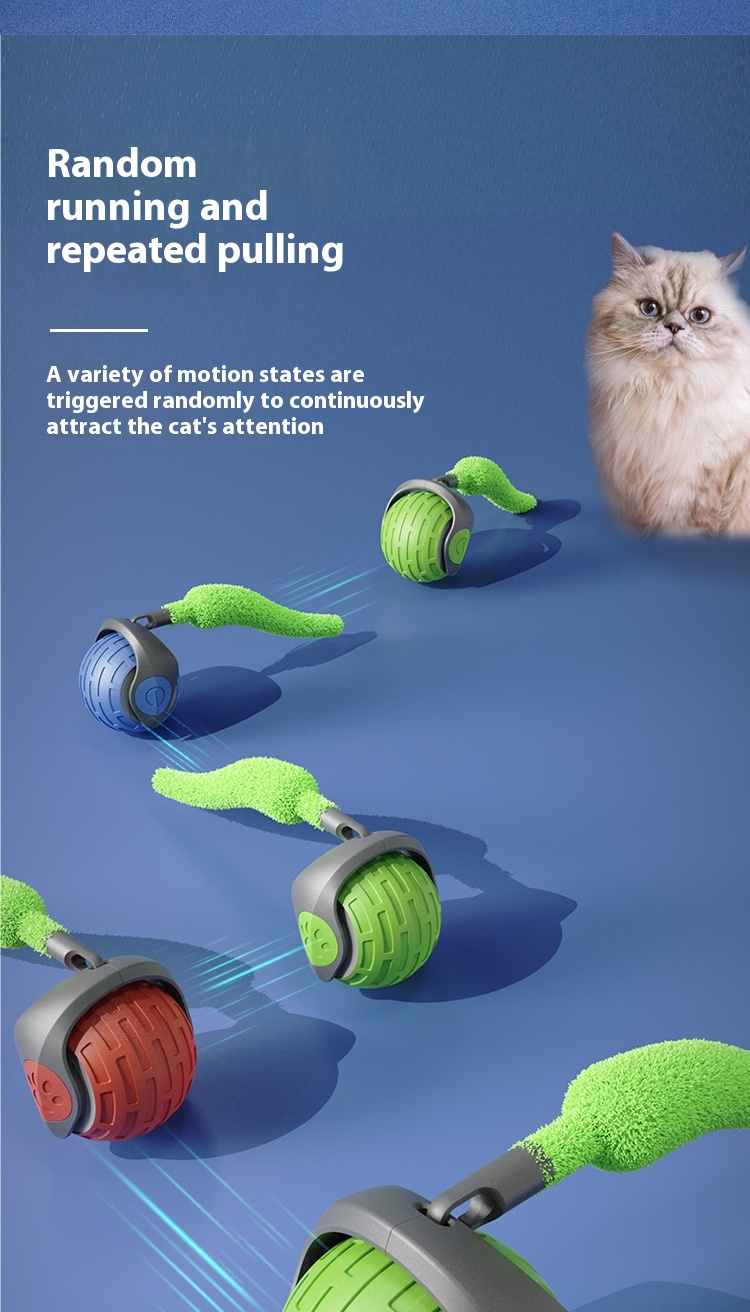 Palla automatica per gatti con movimento casuale e simulazione della fuga della preda Dog Moda