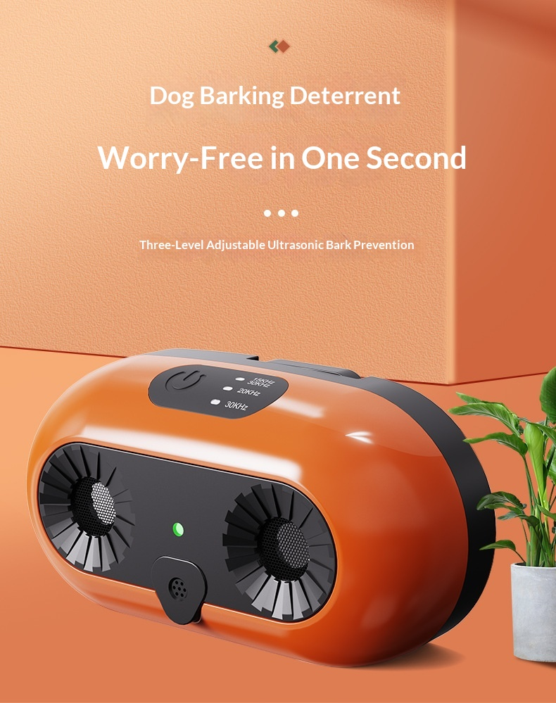Dispositivo anti-abbaio D6 arancio con emissione a ultrasuoni