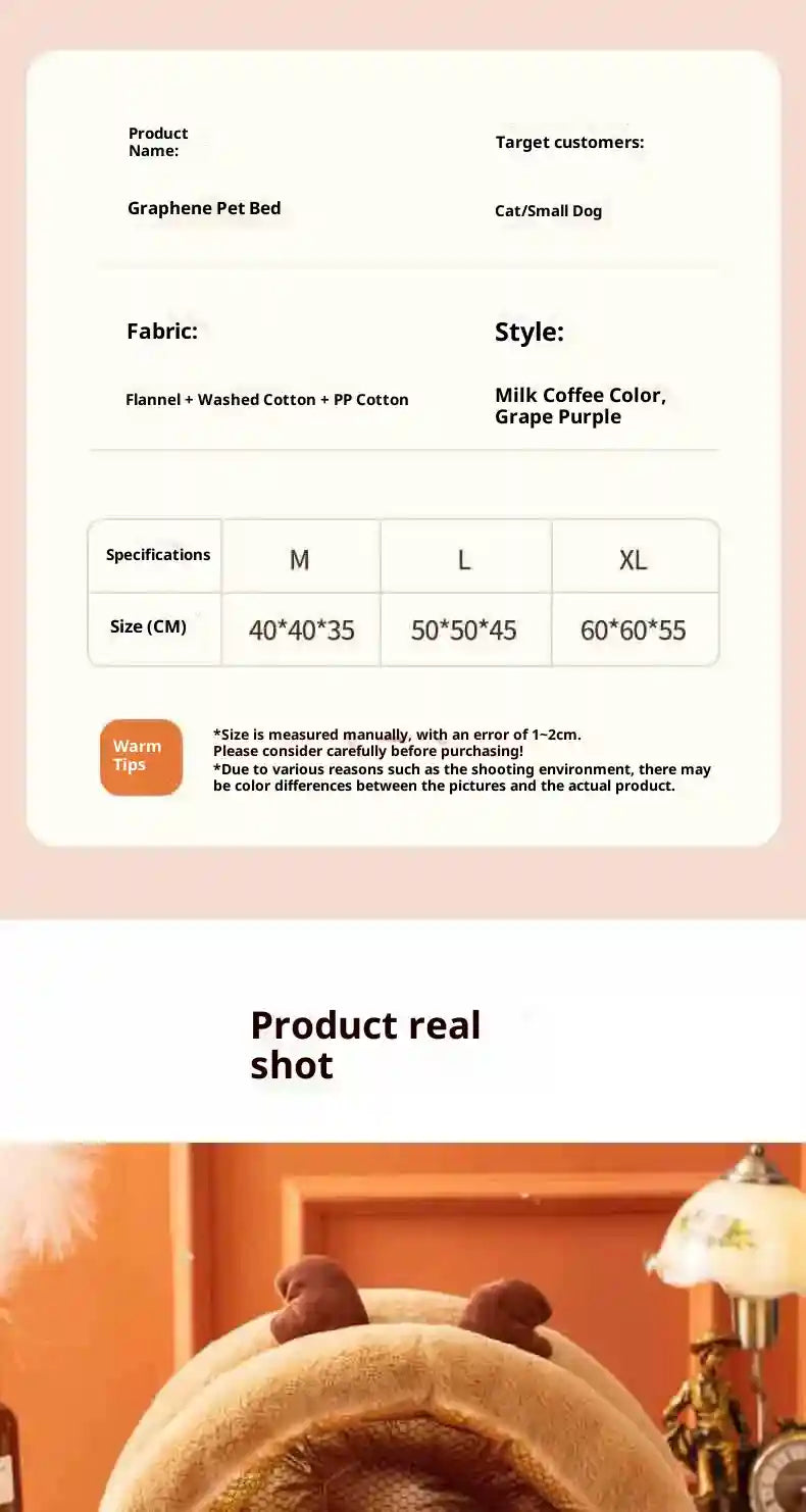 Heated Cat Cave - Non-Slip Graphene