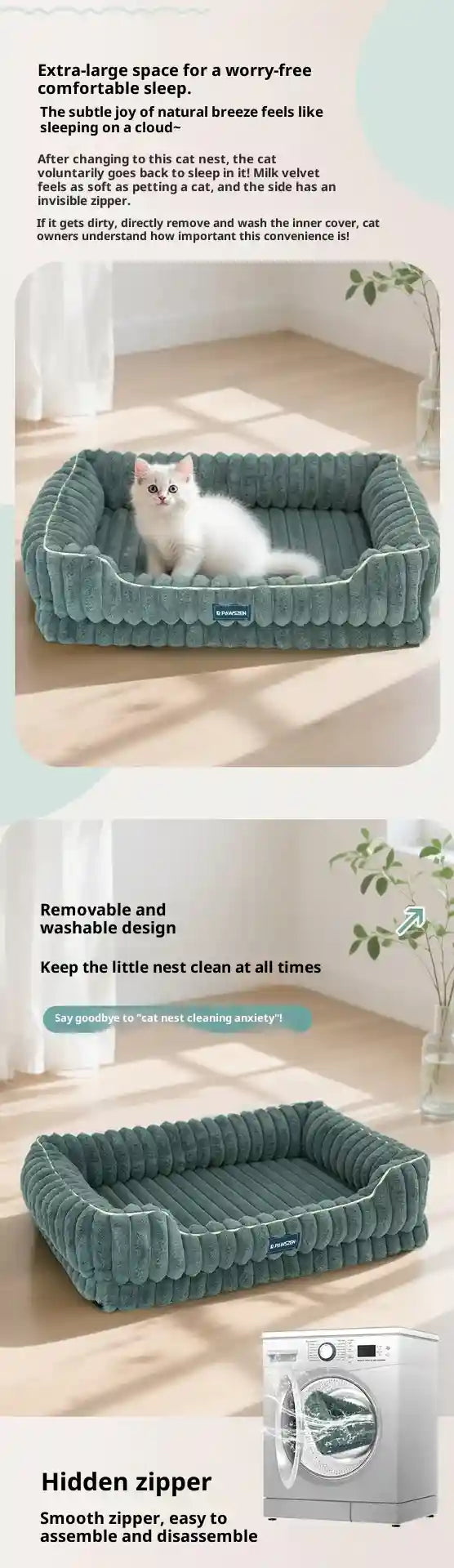 Cama Sofá Universal para Perros y Gatos - Terciopelo