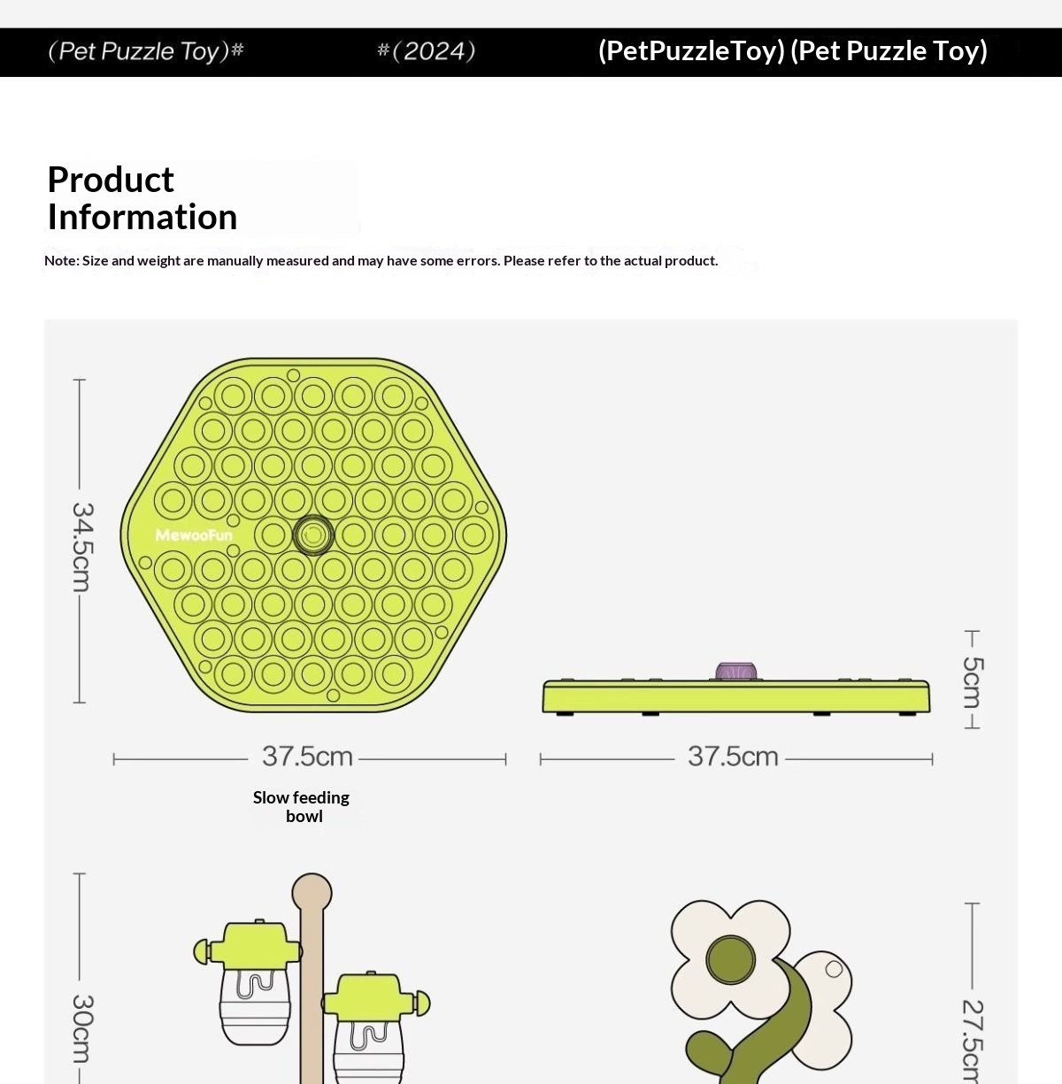 Dimensioni della tavola puzzle interattiva per cani con slow feeder e dosatore regolabile