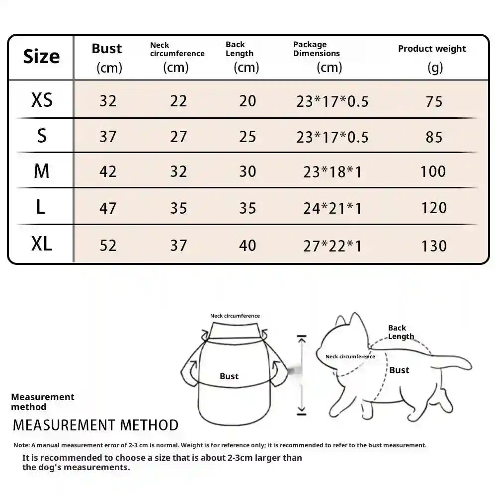 Abrigo Nuvoletta 4 Patas para Perros - Calor Invernal